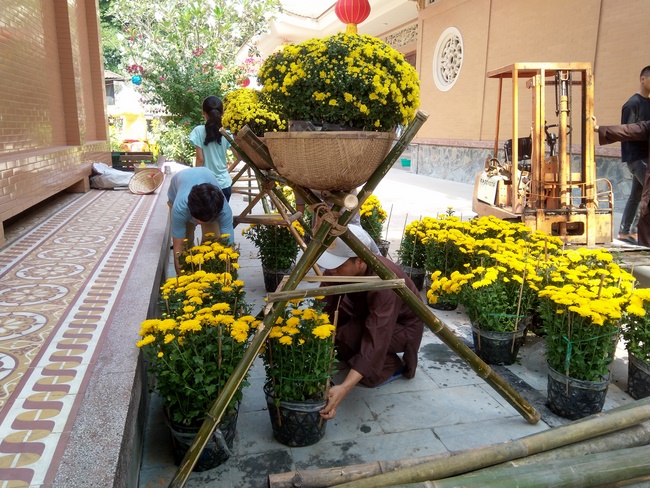 Series photos of activities preparing for the New Year 2020