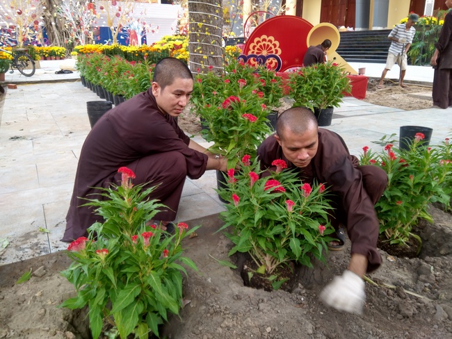 Series photos of activities preparing for the New Year 2020