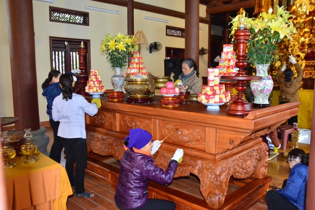 Welcoming the spring at Tay Khanh pagoda, Thai Binh