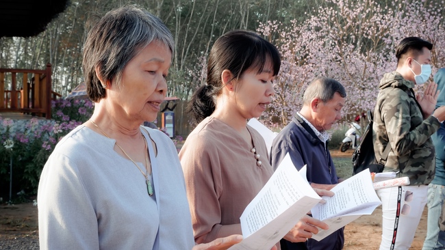 Chùm ảnh mồng năm Tết tại chùa Tây Pháp