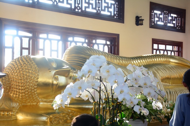 Sightseeing tour of prostrating the Buddha at beginning of the year.