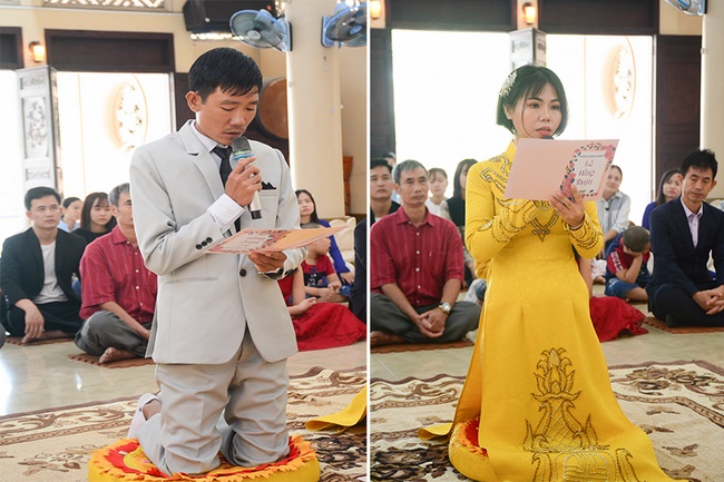 The Wedding Ceremony at the pagoda