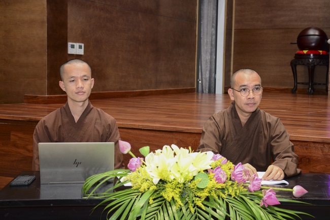 A meeting of the monks of Hoang Phap pagoda