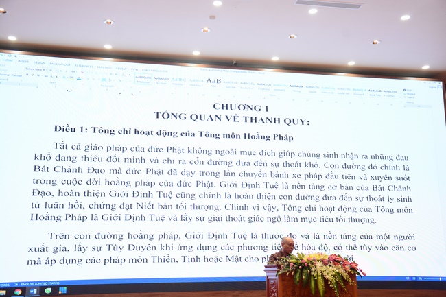 A meeting of the monks of Hoang Phap pagoda