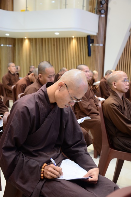 A meeting of the monks of Hoang Phap pagoda