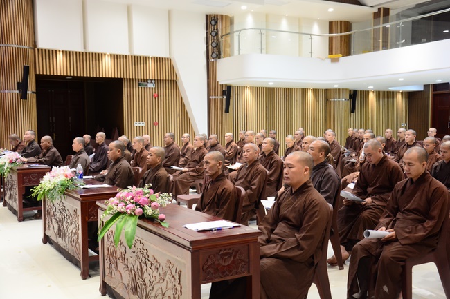A meeting of the monks of Hoang Phap pagoda