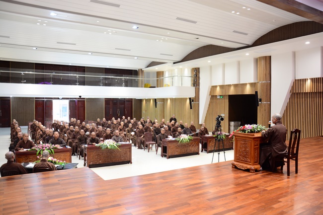 A meeting of the monks of Hoang Phap pagoda