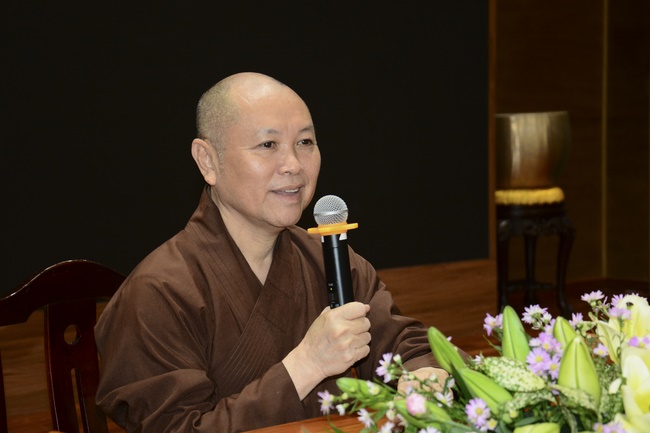 A meeting of the monks of Hoang Phap pagoda