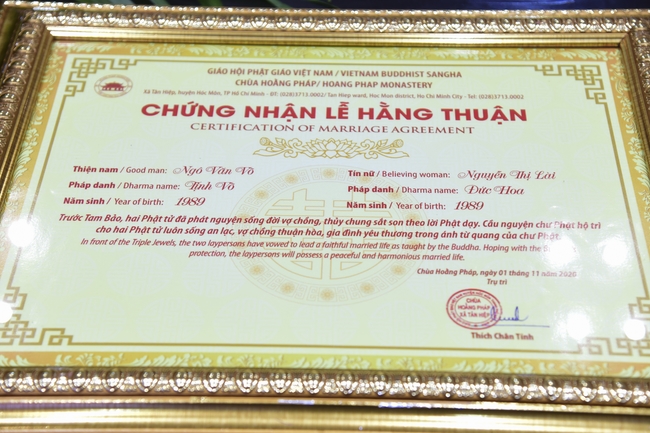 The Wedding Ceremony at the pagoda