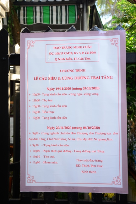 The rite offering for Monks in Can Tho City