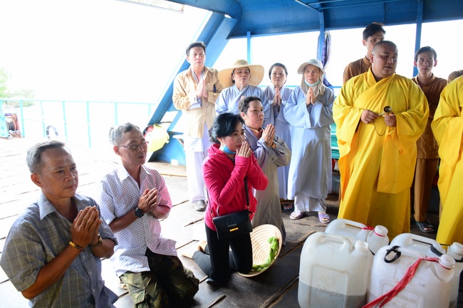 The rite offering for Monks in Can Tho City