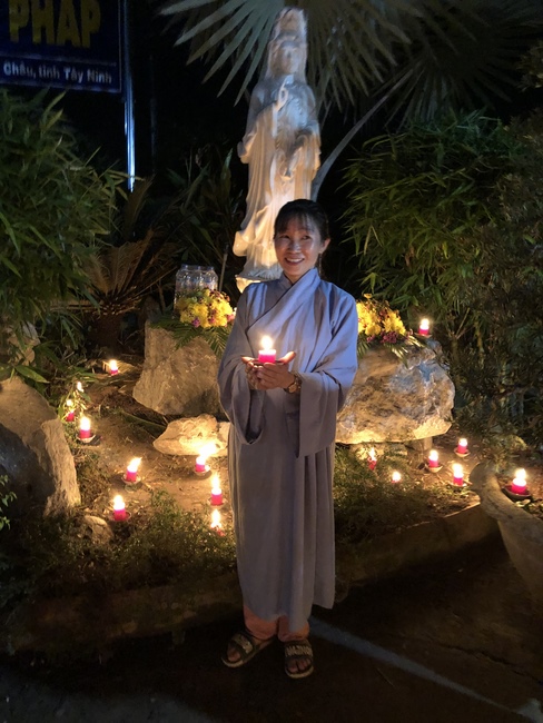 The birthday of Amitabha Buddha at Suoi Phap pagoda, Tay Ninh