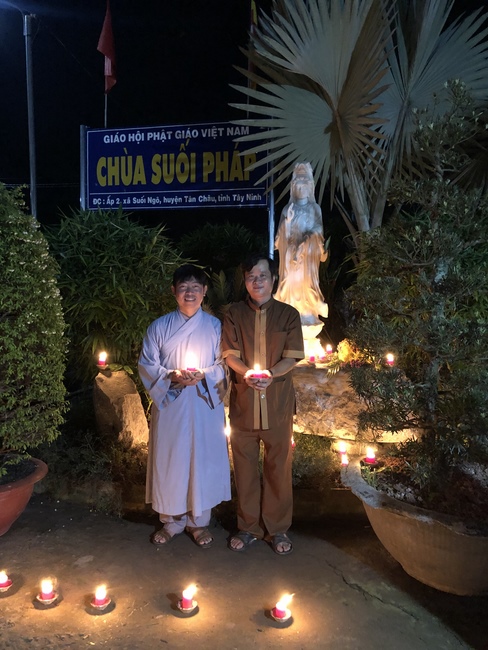 The birthday of Amitabha Buddha at Suoi Phap pagoda, Tay Ninh
