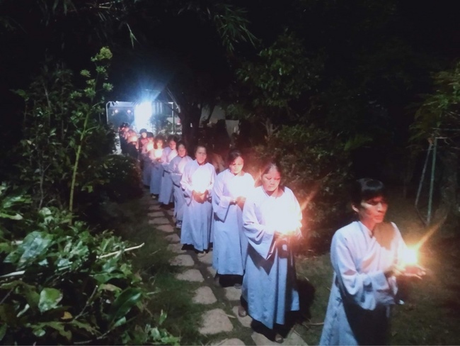 The birthday of Amitabha Buddha at Suoi Phap pagoda, Tay Ninh