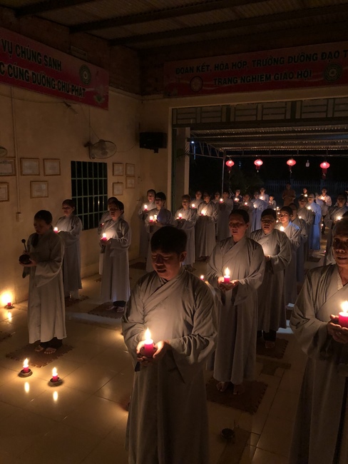 The birthday of Amitabha Buddha at Suoi Phap pagoda, Tay Ninh