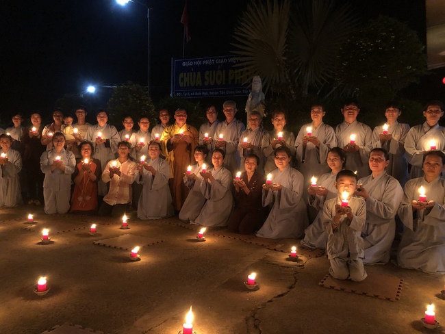 The birthday of Amitabha Buddha at Suoi Phap pagoda, Tay Ninh