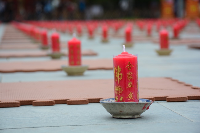 Before G time of Flower Candle Light Ceremony of the  birthday of Amitabha Buddha