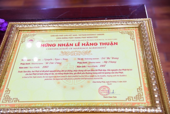 The Wedding Ceremony at the pagoda