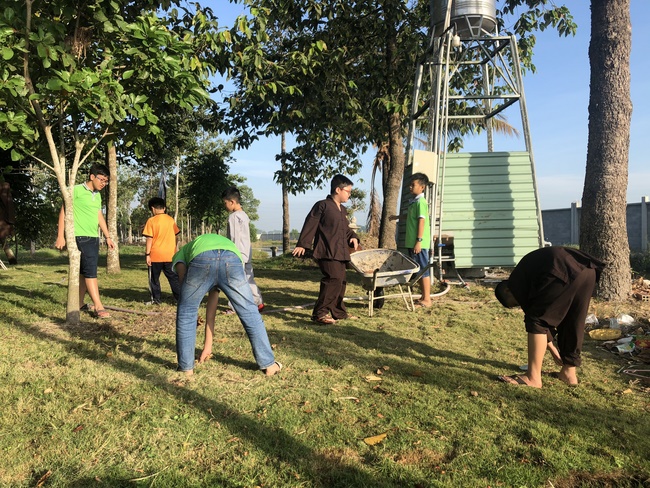 Extra curricular activities of Kids at Huong Phap Pagoda, Cu Chi