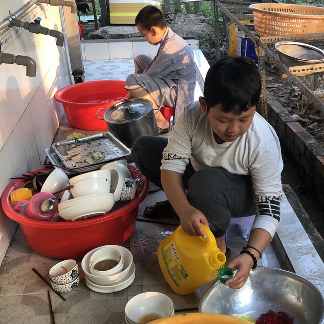 Extra curricular activities of Kids at Huong Phap Pagoda, Cu Chi