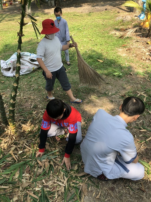 Extra curricular activities of Kids at Huong Phap Pagoda, Cu Chi