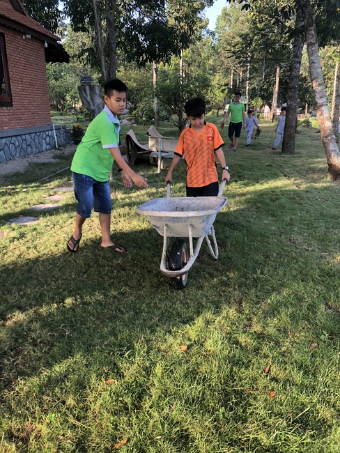 Extra curricular activities of Kids at Huong Phap Pagoda, Cu Chi