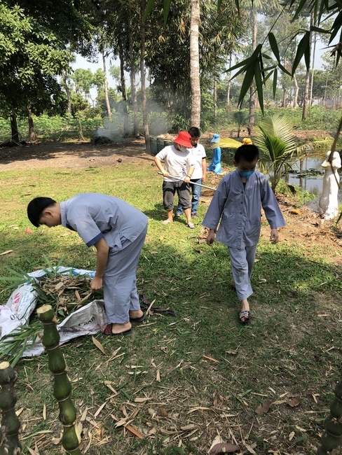 Extra curricular activities of Kids at Huong Phap Pagoda, Cu Chi
