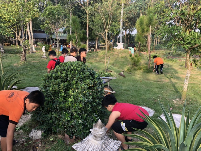 Extra curricular activities of Kids at Huong Phap Pagoda, Cu Chi