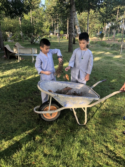 Extra curricular activities of Kids at Huong Phap Pagoda, Cu Chi
