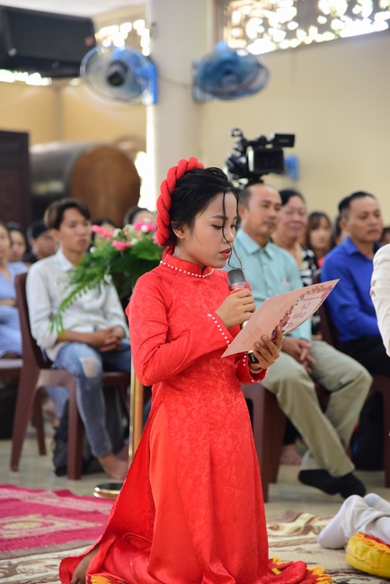 The Wedding Ceremony at the pagoda