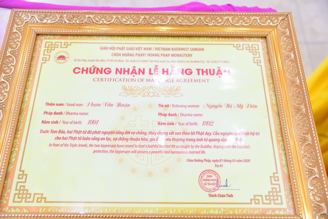 The Wedding Ceremony at the pagoda