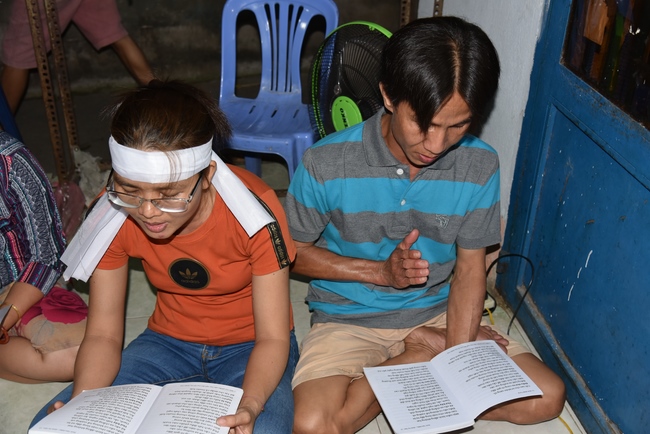 The ceremony praying for peace