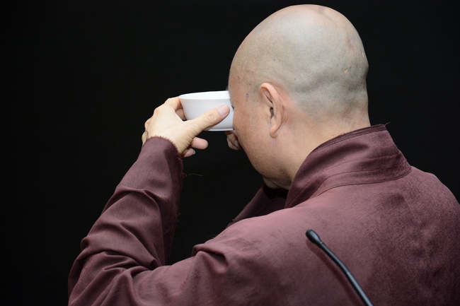 Monks at Hoang Phap Pagoda Studying of demeanor