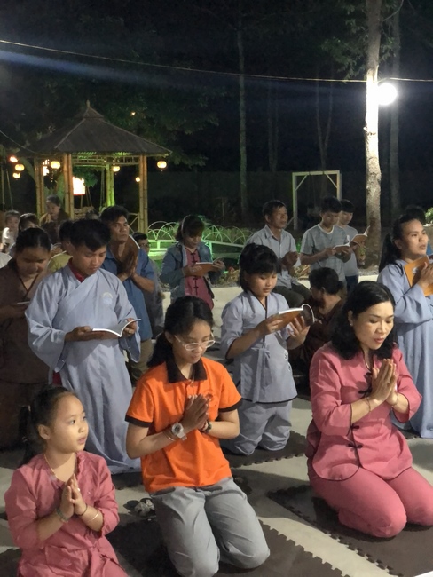 Repentant Ceremony on Feb. 14th, the rat year at the branch of Hoang Phap Pagoda, Cu Chi