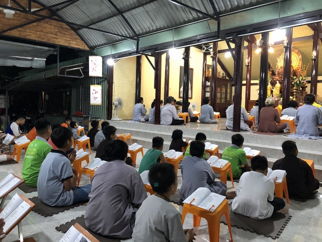 Repentant Ceremony on Feb. 14th, the rat year at the branch of Hoang Phap Pagoda, Cu Chi