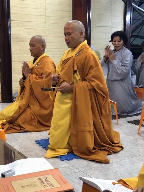 Repentant Ceremony on Feb. 14th, the rat year at the branch of Hoang Phap Pagoda, Cu Chi