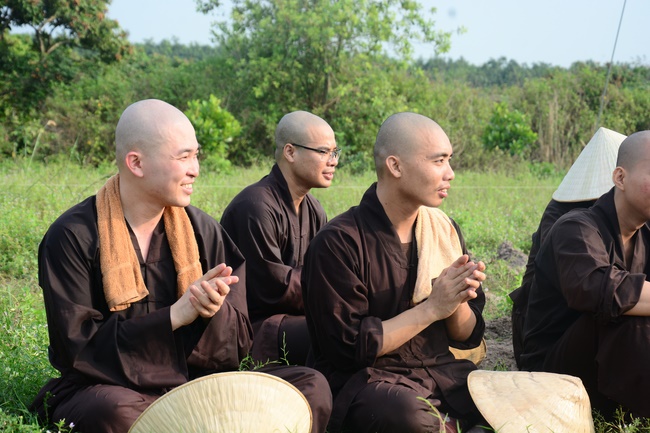 Planting trees in Tay Ninh of the monks of Hoang Phap Pagoda