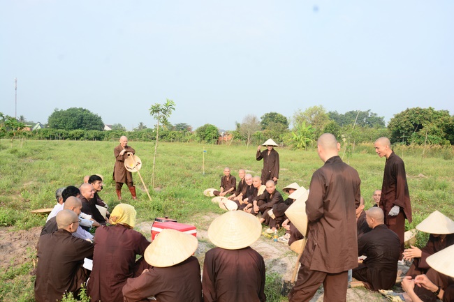Planting trees in Tay Ninh of the monks of Hoang Phap Pagoda