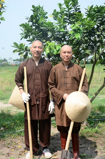 Planting trees in Tay Ninh of the monks of Hoang Phap Pagoda