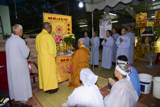 The  praying ceremony for rebirth