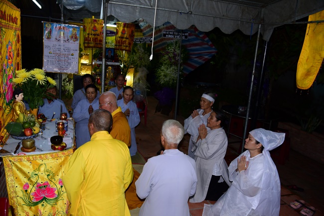 The  praying ceremony for rebirth