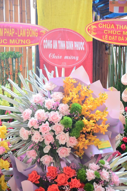 The ceremony of putting the first stone for construction of the main hall of Dang Phap pagoda in Binh Phuoc.