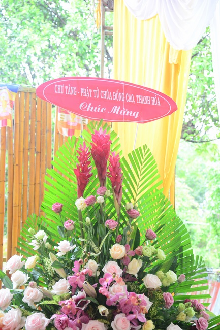 The ceremony of putting the first stone for construction of the main hall of Dang Phap pagoda in Binh Phuoc.
