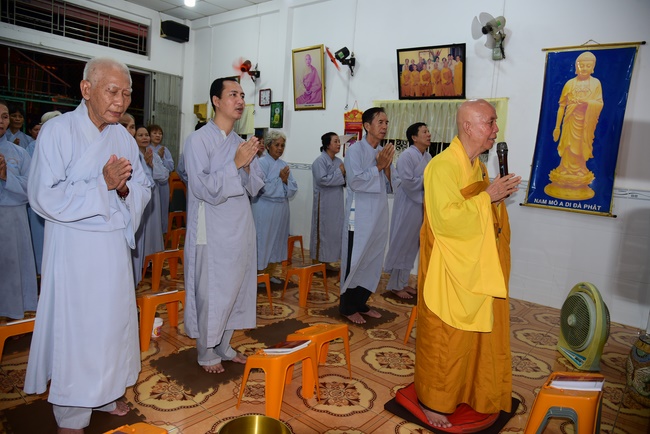 Releasing creatures and repentant ceremony at Minh Chat  ashram in Can Tho