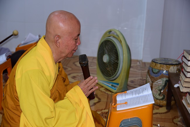 Releasing creatures and repentant ceremony at Minh Chat  ashram in Can Tho