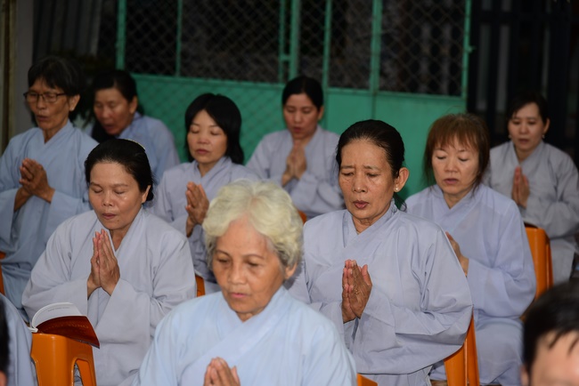 Releasing creatures and repentant ceremony at Minh Chat  ashram in Can Tho