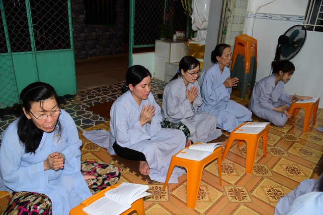 Releasing creatures and repentant ceremony at Minh Chat  ashram in Can Tho