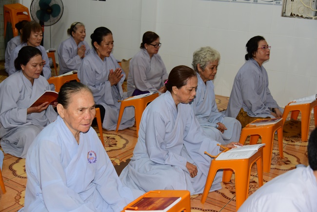 Releasing creatures and repentant ceremony at Minh Chat  ashram in Can Tho