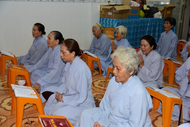 Releasing creatures and repentant ceremony at Minh Chat  ashram in Can Tho