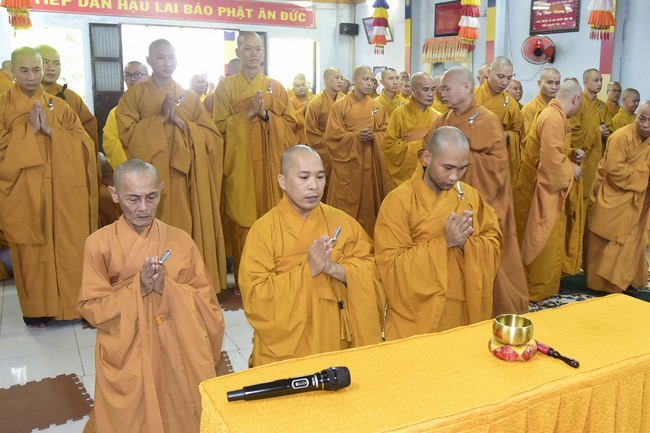Monks of Hoang Phap Pagoda Joining in the Monastic Confession